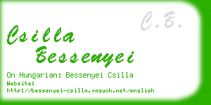csilla bessenyei business card